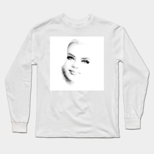 Blue Eyes Blond Long Sleeve T-Shirt